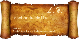 Leonhardt Hella névjegykártya